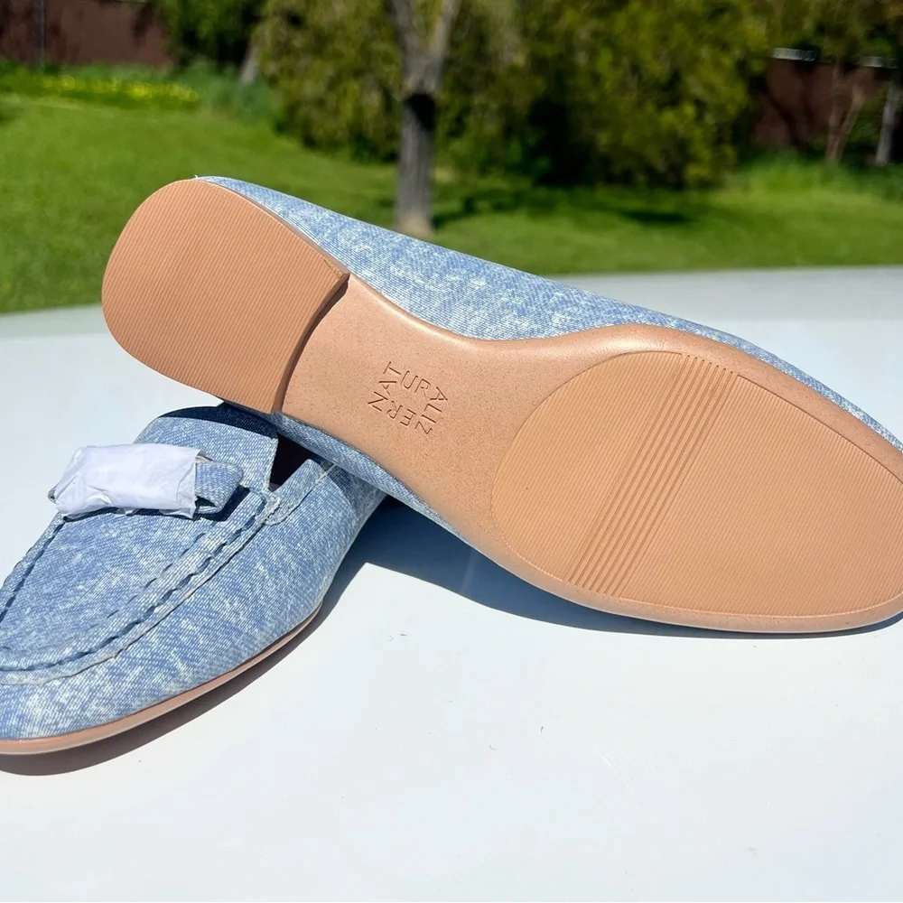 Naturalizer Layla Light Blue Suede Slip-On Loafers